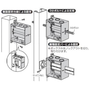 未来工業 軽量間仕切り用 両面アウトレットボックス 中形四角(深) 軽量間仕切り用 両面アウトレットボックス 中形四角(深) RCDO-K4B 画像4