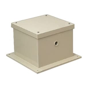 防水液面電極保護ボックス カブセ蓋 正方形 ノックなし 250×250×200 ベージュ PVP-2520BDJ