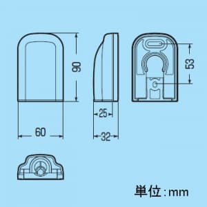 未来工業 【生産完了品】【お買い得品 20個セット】防水引込カバー 適合PF管:16 60×90 シャンパンゴールド  WK-2CG_20set 画像3