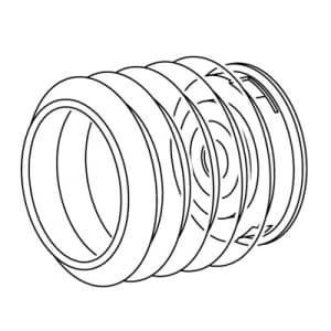 ダウンライトホールソー専用ダストカバー 適合コアサイズφ75〜125mm DDH-7512