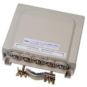 サン電子 【生産完了品】4分配器(F形) 全端子電流通過型 10〜2150MHz 屋外用 HDS-74FG