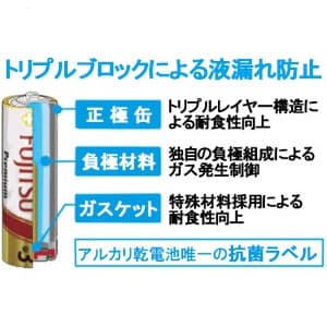 富士通 【販売終了】アルカリ乾電池 プレミアムタイプ 単1形 4個パック 多包装パック アルカリ乾電池 プレミアムタイプ 単1形 4個パック 多包装パック LR20FP(4S) 画像2