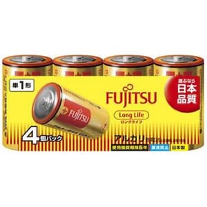 富士通 【生産完了品】アルカリ乾電池 ロングライフタイプ 単1形 4個パック 多包装パック LR20FL(4S)