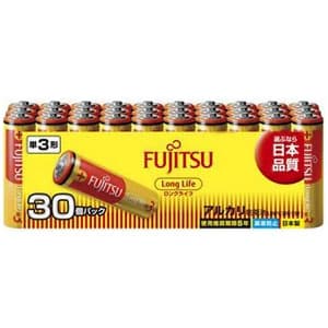 富士通 【生産完了品】アルカリ乾電池 ロングライフタイプ 単3形 30個パック 多包装パック LR6FL(30S)