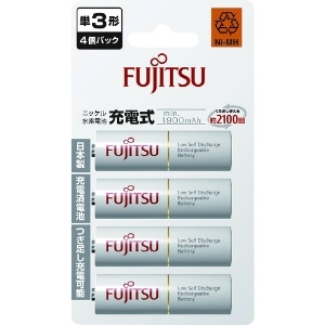 富士通 【販売終了】ニッケル水素電池 充電式電池 スタンダードタイプ 単3形 min.1900mAh 4個パック セパレートブリスターパック HR-3UTC(4B)