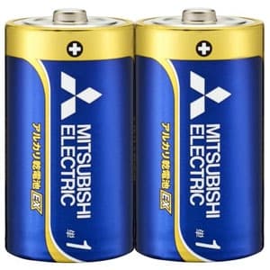 三菱 【在庫限り】アルカリ乾電池 長持ちハイパワー EXシリーズ 単1形 2本パック LR20EXD/2S