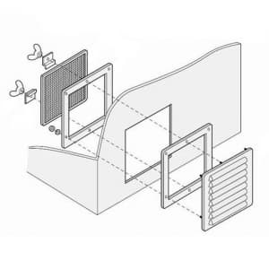 Ｐｒｅｍｉｕｍ Ｌｉｎｅ 篠原電機 通気ギャラリー+押え枠+防虫網 IP31