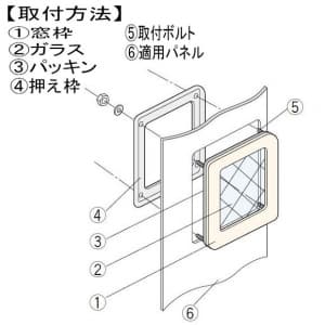 篠原電機 計器用窓枠 SNS型(角型タイプ) IP55 強化ガラス ステンレス製 計器用窓枠 SNS型(角型タイプ) IP55 強化ガラス ステンレス製 SNS-1015K 画像2