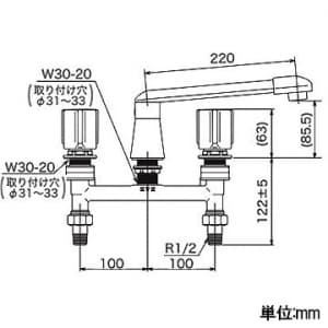 KM84GCU (KVK)｜浴室用水栓｜管材｜電材堂【公式】