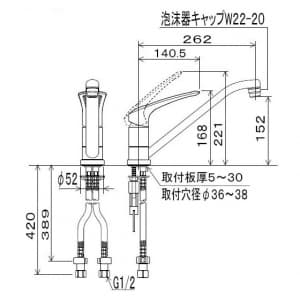 KM5011ZC2 (KVK)｜キッチン用水栓｜管材｜電材堂【公式】