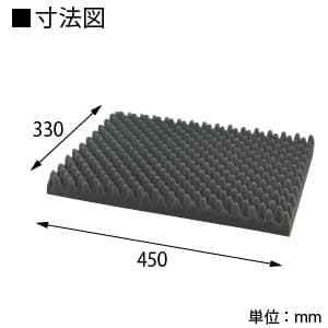 ジェフコム プロテクトクッション ポリウレタン製 幅450×奥行330mm プロテクトクッション ポリウレタン製 幅450×奥行330mm STC-4533PC 画像2