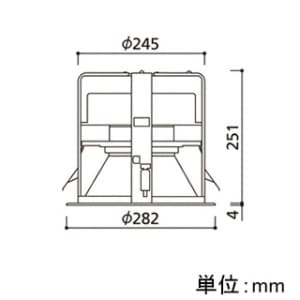 XD301186 (オーデリック)｜軒下用ダウンライト｜業務用照明器具｜電材