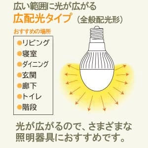 日立 【生産完了品】LED電球 一般電球形 広配光タイプ 60W形相当 昼光色 全光束810lm E26口金 密閉形器具対応  LDA7D-G/60E 画像3