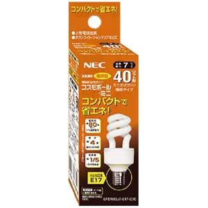 NEC 【生産完了品】【ケース販売特価 10個セット】電球形蛍光ランプ 《コスモボール・ミニ》 ミニクリプトン電球40W相当タイプ 3波長形電球色 E17口金 EFD10EL/7-E17-C3C_set