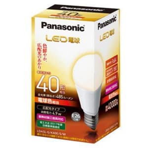 パナソニック 【生産完了品】LED電球プレミア 広配光タイプ 4.9W 一般電球形 40W形相当 全光束:485lm 電球色相当 E26口金 LED電球プレミア 広配光タイプ 4.9W 一般電球形 40W形相当 全光束:485lm 電球色相当 E26口金 LDA5L-G/K40E/S/W 画像2