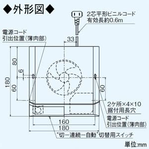 V-08PEA6 (三菱)｜三菱製｜換気扇｜電材堂【公式】