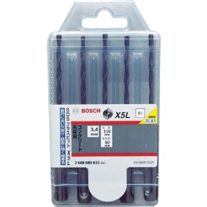 BOSCH SDSプラスビット X5Lタイプ ショートタイプ 錐径φ3.5mm 全長110mm 5本入セット X5L035110/5