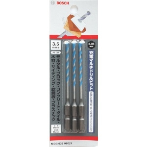 BOSCH 充電マルチドリルビット ショートタイプ 錐径φ3.5mm 全長90mm 3本入 MDB035090/3