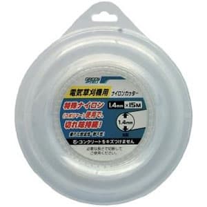 高儀 【生産完了品】電気草刈機用ナイロンカッター 丸形 1.4mm×15m クリア 2060506