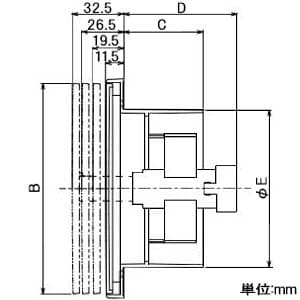 バクマ工業 樹脂製プッシュ式レジスター 標準型 自然給気用 操作部着脱式 壁面・天井面取付兼用型 樹脂製プッシュ式レジスター 標準型 自然給気用 操作部着脱式 壁面・天井面取付兼用型 REPD-100J 画像3