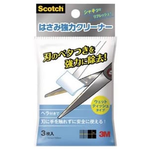 スリーエムジャパン 【生産完了品】《スコッチ》 はさみ強力クリーナー ウェットティッシュタイプ 3枚入 NK-CL3