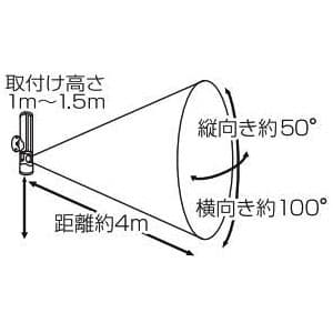 ライテックス 【生産完了品】懐中電灯付LEDセンサーライト 電池式 高輝度白色LED球×3灯 懐中電灯付LEDセンサーライト 電池式 高輝度白色LED球×3灯 ASL-030 画像2