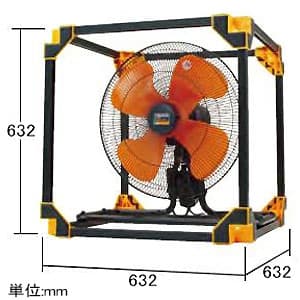 トラスコ中山 全閉式工場扇 《ゼフィール》 キューブタイプ アルミハネタイプ 首振式 風量3段式調整(強・中・弱) 全閉式工場扇 《ゼフィール》 キューブタイプ アルミハネタイプ 首振式 風量3段式調整(強・中・弱) TFZPA-45Z 画像3