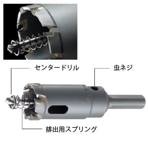 ハウスビーエム トリプル超硬ロングホルソーセット 回転用 ストッパーツバなしタイプ 刃先径φ65mm トリプル超硬ロングホルソーセット 回転用 ストッパーツバなしタイプ 刃先径φ65mm SHP-65 画像3