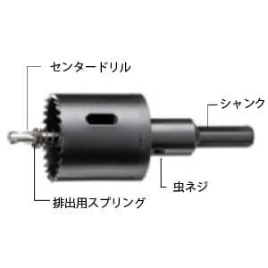 ハウスビーエム バイメタルホルソーセット 回転用 刃先径φ65mm 排出用スプリング付 バイメタルホルソーセット 回転用 刃先径φ65mm 排出用スプリング付 BMH-65 画像3