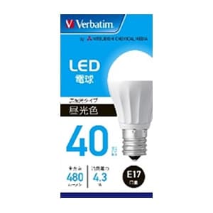 三菱ケミカルメディア 【生産完了品】LED電球 ミニクリプトン形 40W形相当 昼光色 口金E17 LDA4D-E17-G/LCV2