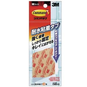 3M 水まわり用耐水粘着タブ Mサイズ はがせる粘着テープ式 3枚入 水まわり用耐水粘着タブ Mサイズ はがせる粘着テープ式 3枚入 CMB-01