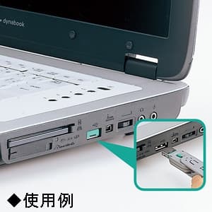 サンワサプライ USBコネクタ取付セキュリティ USB Aコネクタ専用 グリーン USBコネクタ取付セキュリティ USB Aコネクタ専用 グリーン SL-46-G 画像2