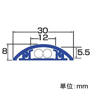 サンワサプライ ケーブルカバー 木目模様タイプ 幅30mm 長さ1m ケーブルカバー 木目模様タイプ 幅30mm 長さ1m CA-R30M 画像2