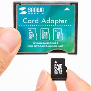 サンワサプライ CF変換アダプタ microSD用 プッシュ式コネクタ コンパクトフラッシュ変換 CF変換アダプタ microSD用 プッシュ式コネクタ コンパクトフラッシュ変換 ADR-MCCF 画像2