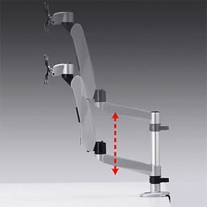 サンワサプライ 水平垂直多関節液晶モニターアーム1面タイプデスク取付けタイプ支柱上下可動クランプ式 水平垂直多関節液晶モニターアーム 1面タイプ デスク取付けタイプ 支柱上下可動 クランプ式 CR-LA1003N 画像3