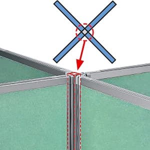 サンワサプライ X型ジョイントポール パーティションDパネル用 高さ1100mm用 X型ジョイントポール パーティションDパネル用 高さ1100mm用 OU-11XJP