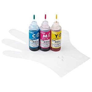 サンワサプライ 詰替インク キヤノン専用 3色セット インクのみ 点下方式 内容量各60ml INK-C351S60