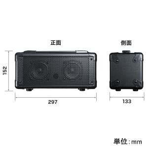 サンワサプライ ワイヤレスマイク付拡声器スピーカー アンプ一体型 電池駆動・ACアダプタ両対応 ワイヤレスマイク付拡声器スピーカー アンプ一体型 電池駆動・ACアダプタ両対応 MM-SPAMP4 画像3