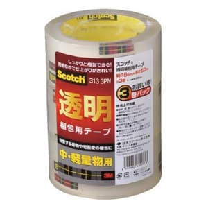 3M 【限定特価】《スコッチ》 透明梱包用テープ 中・軽量物用 48mm×50m 3巻入 《スコッチ》 透明梱包用テープ 中・軽量物用 48mm×50m 3巻入 3133PN