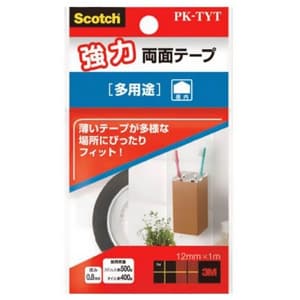 スリーエムジャパン 【生産完了品】《スコッチ》 強力両面テープ 屋外多用途タイプ 12mm×1m グレー PK-TYT