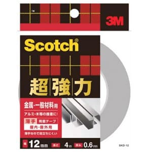 スリーエムジャパン 【生産完了品】《スコッチ》 超強力両面テープ 金属・一般材料用 12mm×4m グレー SKD-12