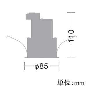 DAIKO ダウンライト φ50ダイクロハロゲン 50W形40W相当 埋込穴φ75mm ランプ別売 LED交換可能 ブラック ダウンライト φ50ダイクロハロゲン 50W形40W相当 埋込穴φ75mm ランプ別売 LED交換可能 ブラック LZD-90338XB 画像2