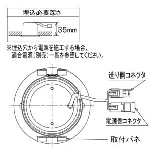 DAIKO ベースダウンライト 棚下用 電源別置型 COBタイプ 埋込穴φ75 配光角60° 白熱灯60W相当 電球色 3000K 白 ベースダウンライト 棚下用 電源別置型 COBタイプ 埋込穴φ75 配光角60° 白熱灯60W相当 電球色 3000K 白 LZD-92485YW 画像2