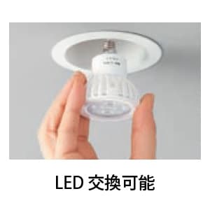 DAIKO LEDダウンライト φ50ダイクロハロゲン50W形40W相当 埋込穴φ75mm 100V専用 LEDランプ別売 ユニバーサルタイプ ホワイト LEDダウンライト φ50ダイクロハロゲン50W形40W相当 埋込穴φ75mm 100V専用 LEDランプ別売 ユニバーサルタイプ ホワイト LZD-90626XW 画像2