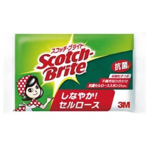 3M 《スコッチ・ブライト》 抗菌セルローススポンジたわし 研磨粒子付 73×114mm 黄/緑 《スコッチ・ブライト》 抗菌セルローススポンジたわし 研磨粒子付 73×114mm 黄/緑 C-31K 画像2