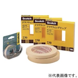 3M 【限定特価】《スコッチ》 ドラフティングテープ 12mm×30m ベージュ 230-3-12