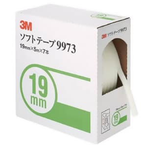 3M ソフトテープ 19mm×5m ホワイト 7巻入 ソフトテープ 19mm×5m ホワイト 7巻入 9973