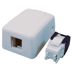 【生産完了品】RJ45モジュラージャック 露出型アウトレットセット Cat6 1ポート VOL-SMB-1TK6