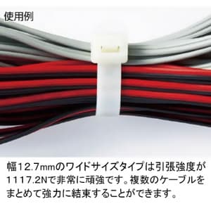 トラスコ中山 ケーブルタイ 標準タイプ 屋内用 幅2.4×64.0 最大結束φ11mm 白 100本入 ケーブルタイ 標準タイプ 屋内用 幅2.4×64.0 最大結束φ11mm 白 100本入 TRCV-060SS 画像2