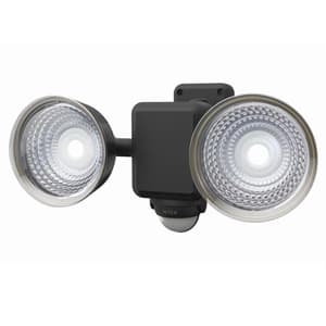 フリーアーム式LEDセンサーライト 防雨型 ソーラー式タイプ 天井取付可 1.3W×2灯 220lm 白熱球30W相当 CSC-40